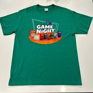 Men’s Kelly Green T-Shirt Game Night Louisiana Monopoly Lottery L